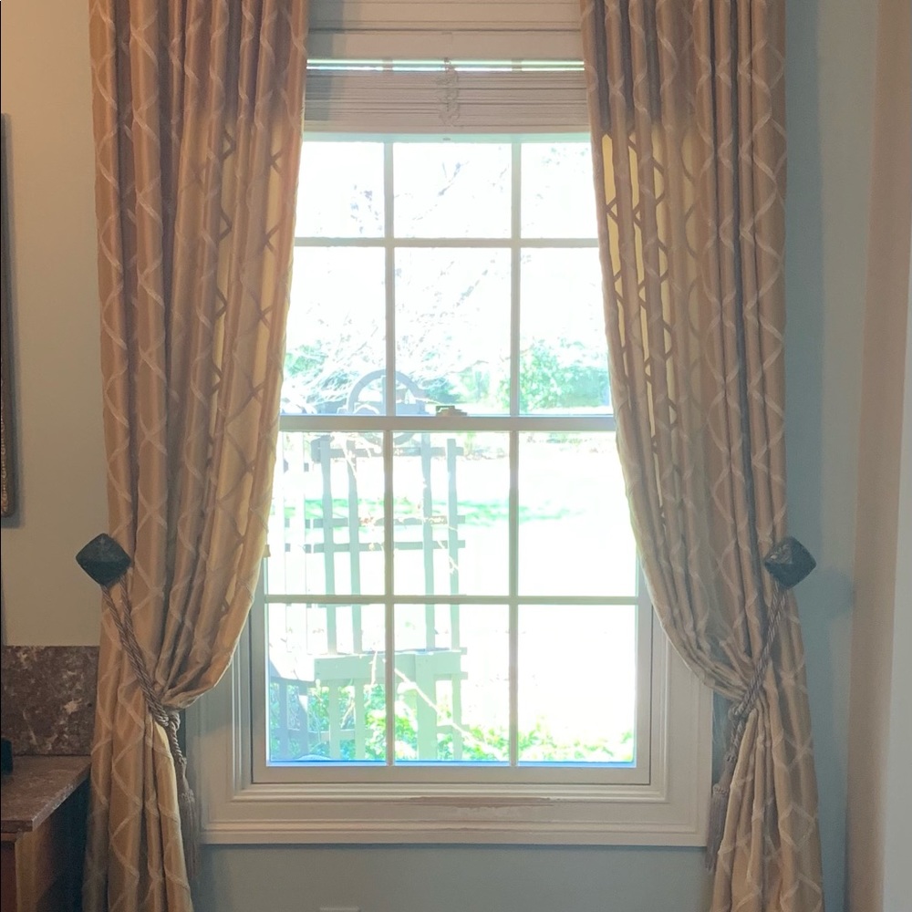 4 GORGEOUS HORCHOW DRAPERY PANEL BUTTER GOLD 54x96